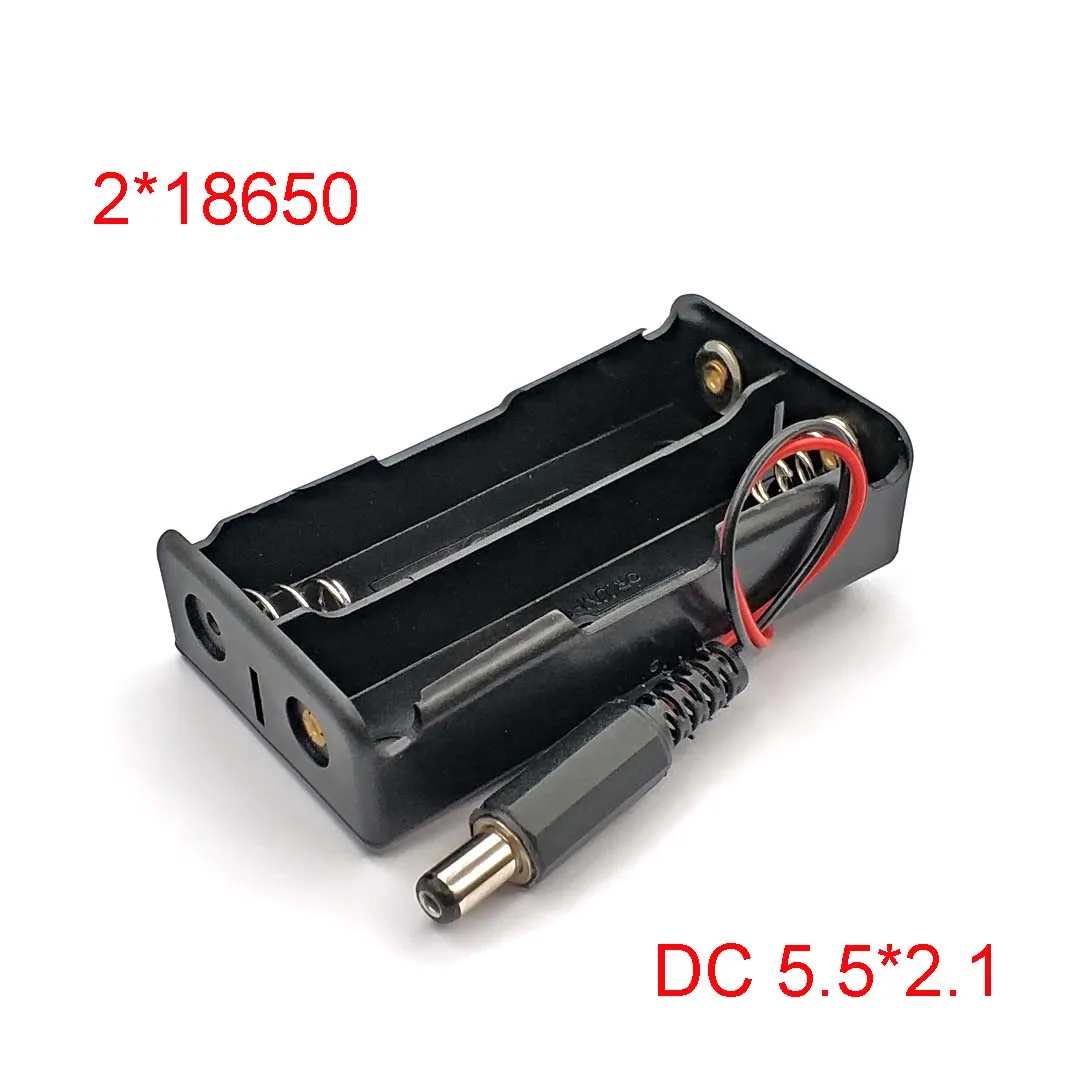 DIY 2x 3x 4x 18650 Battery Holder Storage Box Case With DC 5.5x2.1mm power Plug